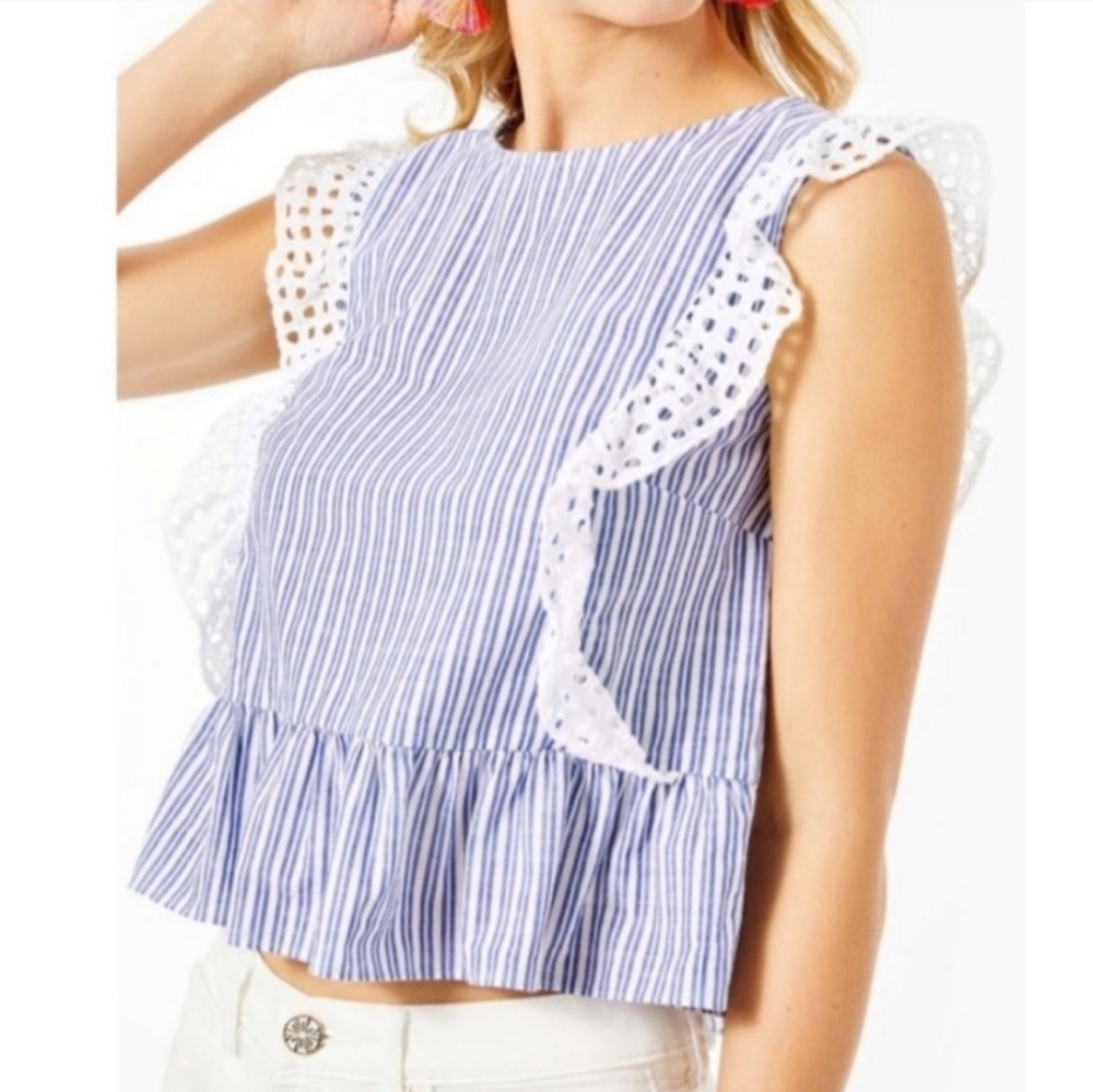 Lilly Pulitzer | size xxs | ellis peplum top